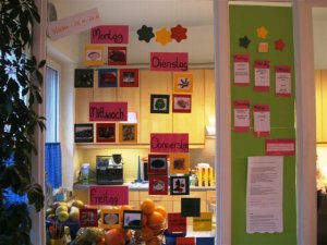 K&uuml;che mit Speiseplan